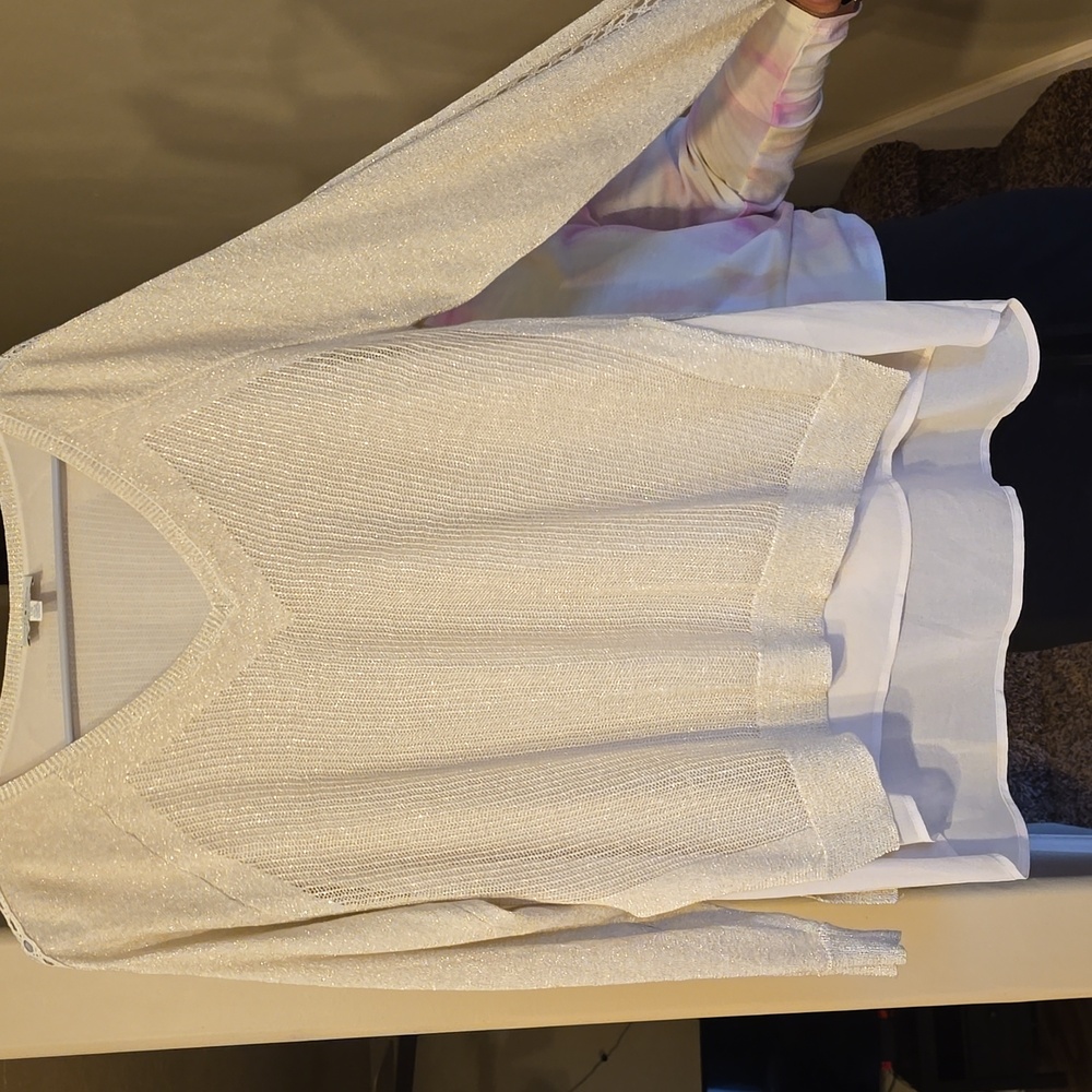 Lucky Brand Cream V-Neck Sweater